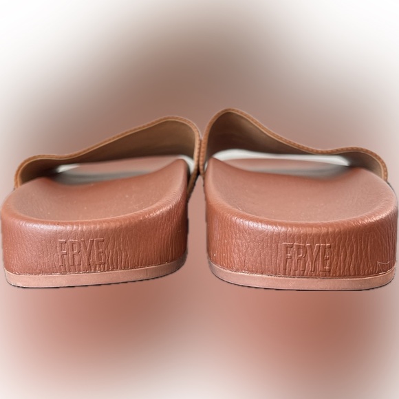 Frye Lola Perf Brown Leather Slide Sandals - Women’s 8.5 - Picture 5 of 6